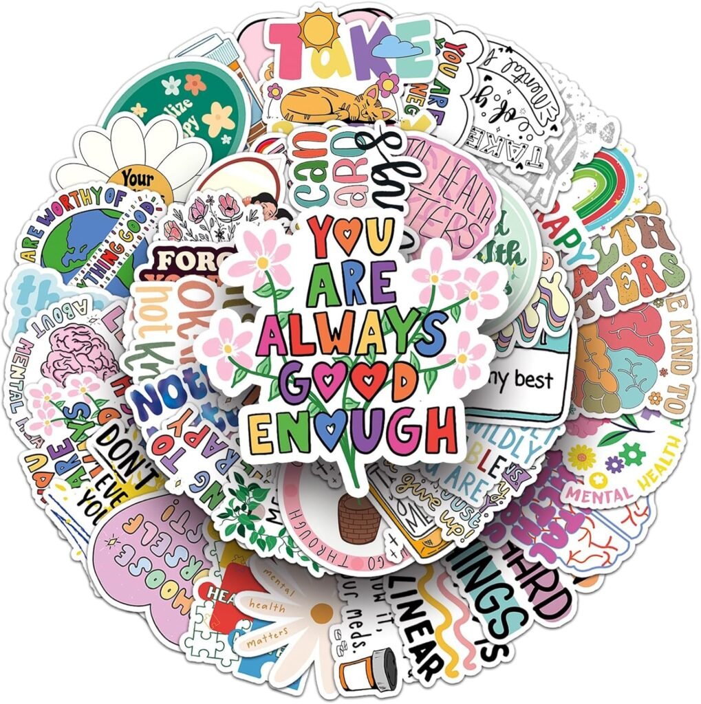 Brighten Your Vibe: 100PCS Mental Health Awareness Stickers Review!