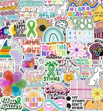 Express Yourself: 150 Inspiring Mental Health Stickers for Every Space