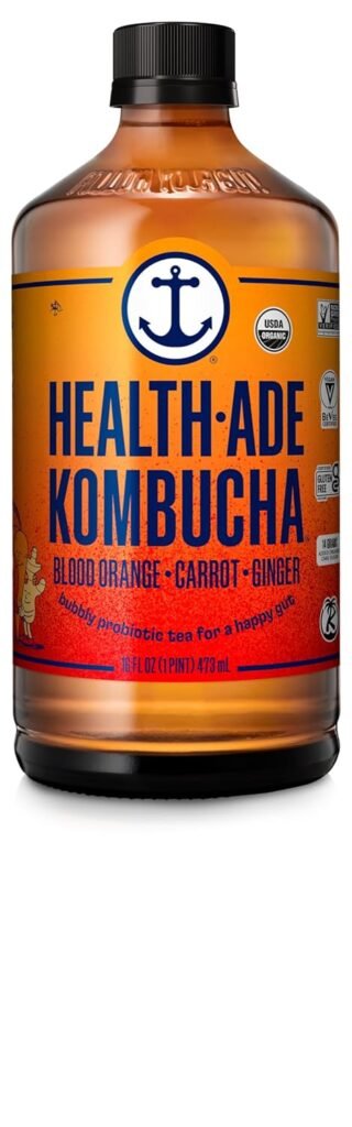 Sip Smart: Uncovering the Benefits of Health-Ade Blood Orange-Carrot-Ginger Kombucha!